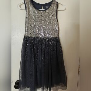 Wonder Nation Glittery Silver and Black Dress